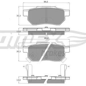 Zestaw klocków hamulcowych, hamulce tarczowe TOMEX BRAKES TX 15-32 Oferta
