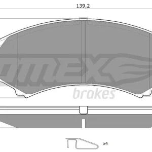 Zamów teraz Zestaw klocków hamulcowych, hamulce tarczowe TOMEX BRAKES TX 15-33