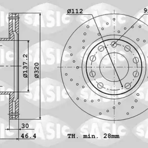 Ograniczona ilość Tarcza hamulcowa SASIC 6106183