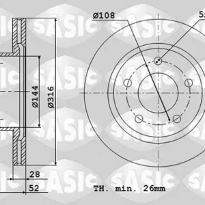 Oferta Tarcza hamulcowa SASIC 6106210