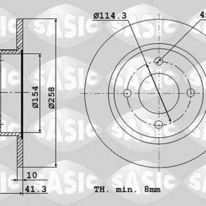 Tarcza hamulcowa SASIC 6106231 Ostatnie sztuki