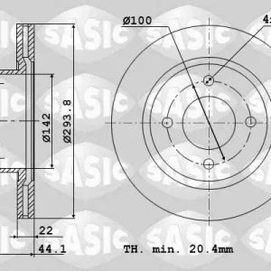 Tarcza hamulcowa SASIC 6106245 Nie przegap