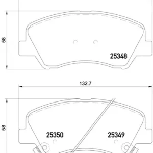 Tani  BRE P18025 BREMBO Zestaw klocków hamulcowych (!)
