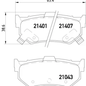 Nowy  BRE P28007 BREMBO Klocki hamulcowe HONDA ACCORD 83-85 tył