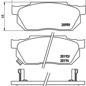 BRE P28008 BREMBO Klocki hamulcowe HONDA CIVIC 87-91 z czujnikiem (!) Okazja