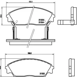 BRE P28016 BREMBO Klocki hamulcowe HONDA CIVIC 87-91 (!) Ostatnia szansa