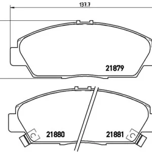 BRE P28021 BREMBO Klocki hamulcowe HONDA ACCORD 93-98 z czujnikiem (!) Hit cenowy