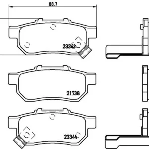BRE P28025 BREMBO Klocki hamulcowe HONDA CIVIC 91-95 tył (!) Zamów dziś