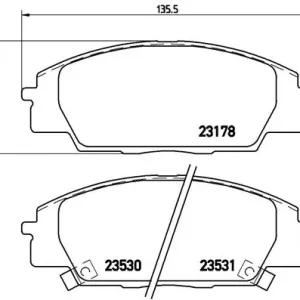 Łatwy zwrot  BRE P28032 BREMBO Klocki hamulcowe HONDA CIVIC 01-05 TYPE-R (!)