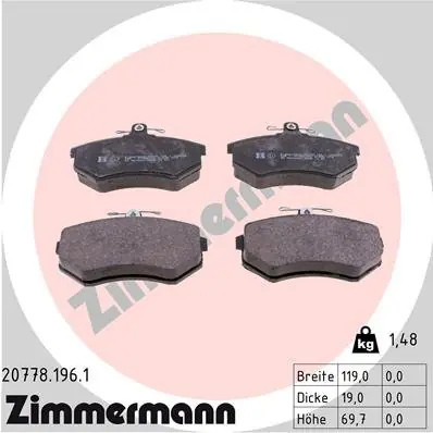 Promocja Klocki hamulcowe ZIMMERMANN 20778.196.1 20669193