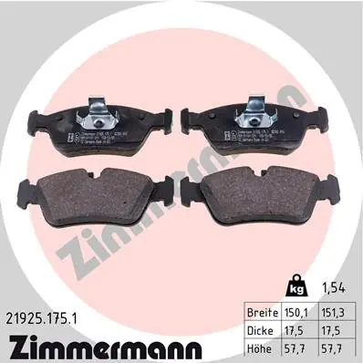 Kup online Klocki hamulcowe ZIMMERMANN 21925.175.1 21925178