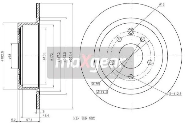Oferta limitowana TARCZA HAM. NISSAN T. QASHQAI 07-