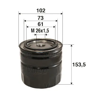 Najlepsza cena Filtr oleju VALEO 586085 WP1045