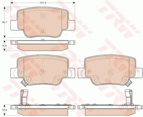 Oferta czasowa Klocki hamulcowe TRW GDB3547 044660F010