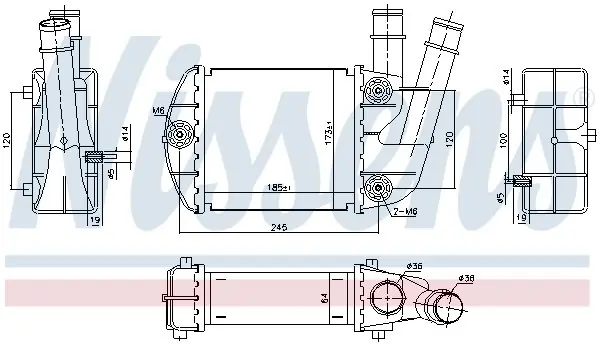 Tylko do końca tygodnia Intercooler NISSENS 96673
